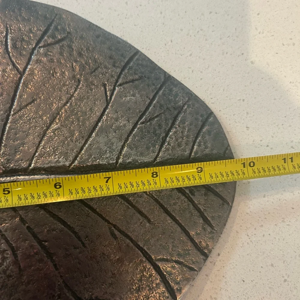 Pottery Barn Large Metal Leaf Taper Candle Holder Home Decor